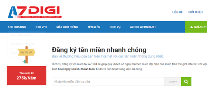 Nhà cung cấp tên miền - AZIDIGI