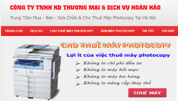 Công ty cho thuê máy photocopy - Hoàn Hảo