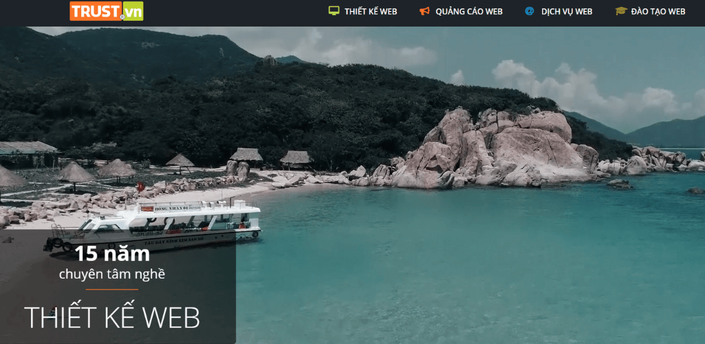 Thiết kế website du lịch với Trust.vn