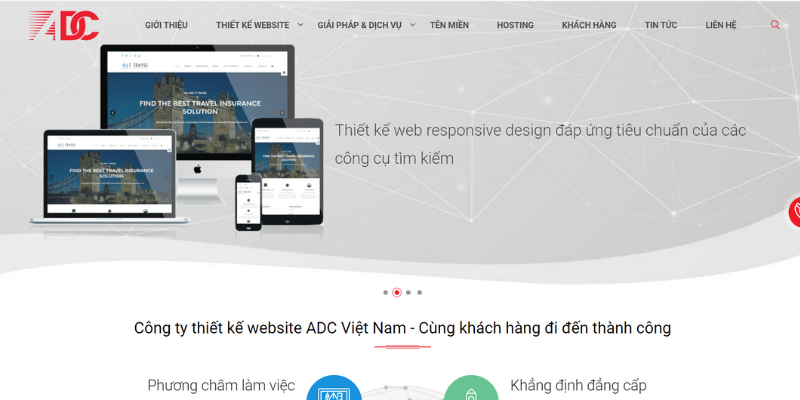 ADC - Đơn vị thiết kế web vận chuyển hàng ấn tượng